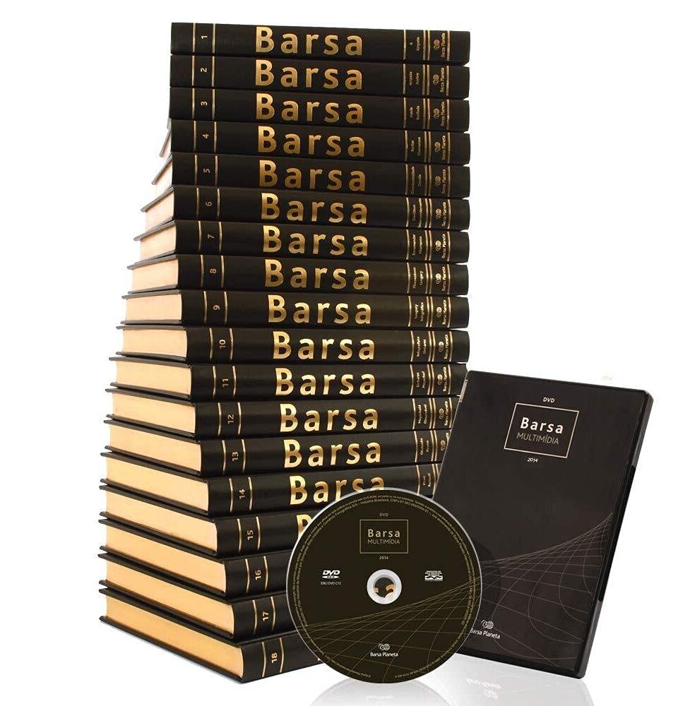 Enciclopédia Barsa Luxo (18 Volumes - Coleção Completa) + DVD ROM 